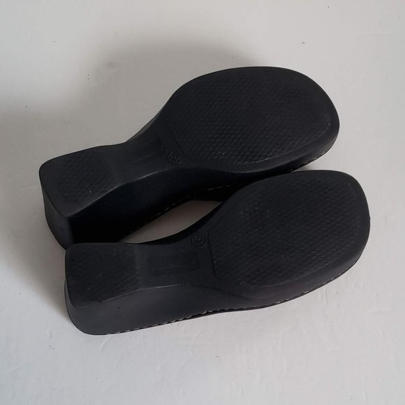 MONTEGO BAY CLUB 5.5 - 6 Wedge Sandals Adjustable Black - Picture 11 of 11